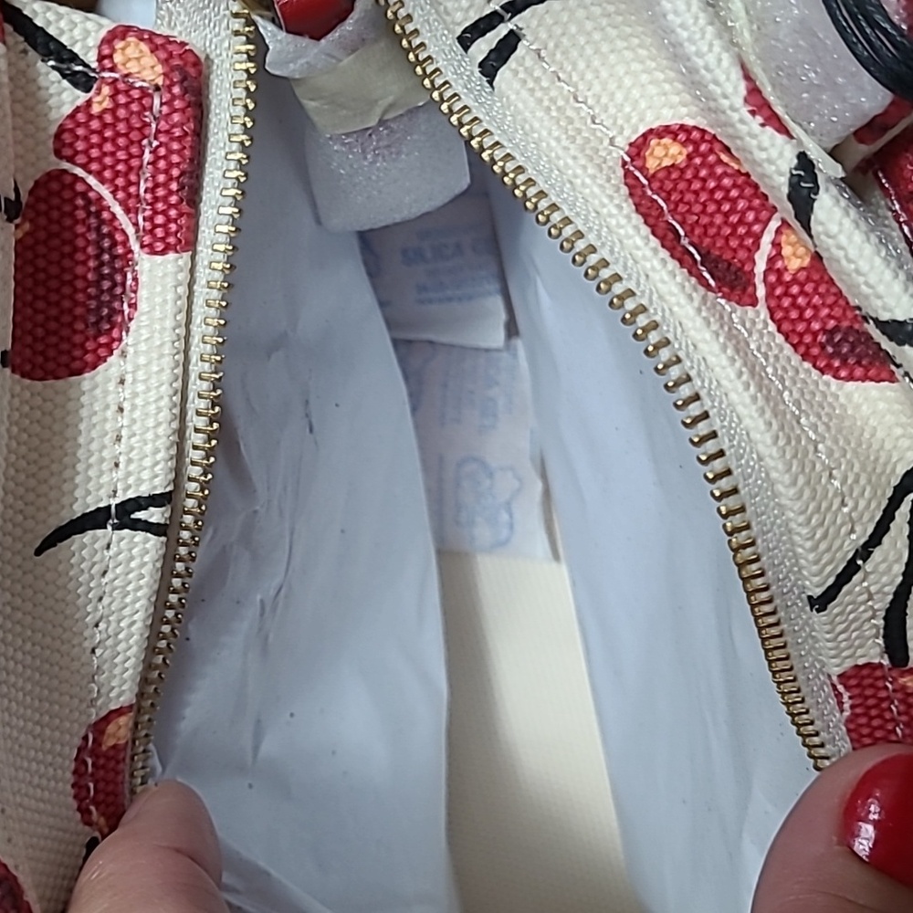 SOLD Coach Mini Tote Cherry Print Tote Bag - White and Red - Picture 4 of 10